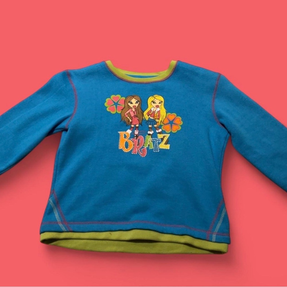 Bratz Kids Blue and Green Long Sleeve Sweater🧃 - Picture 2 of 5